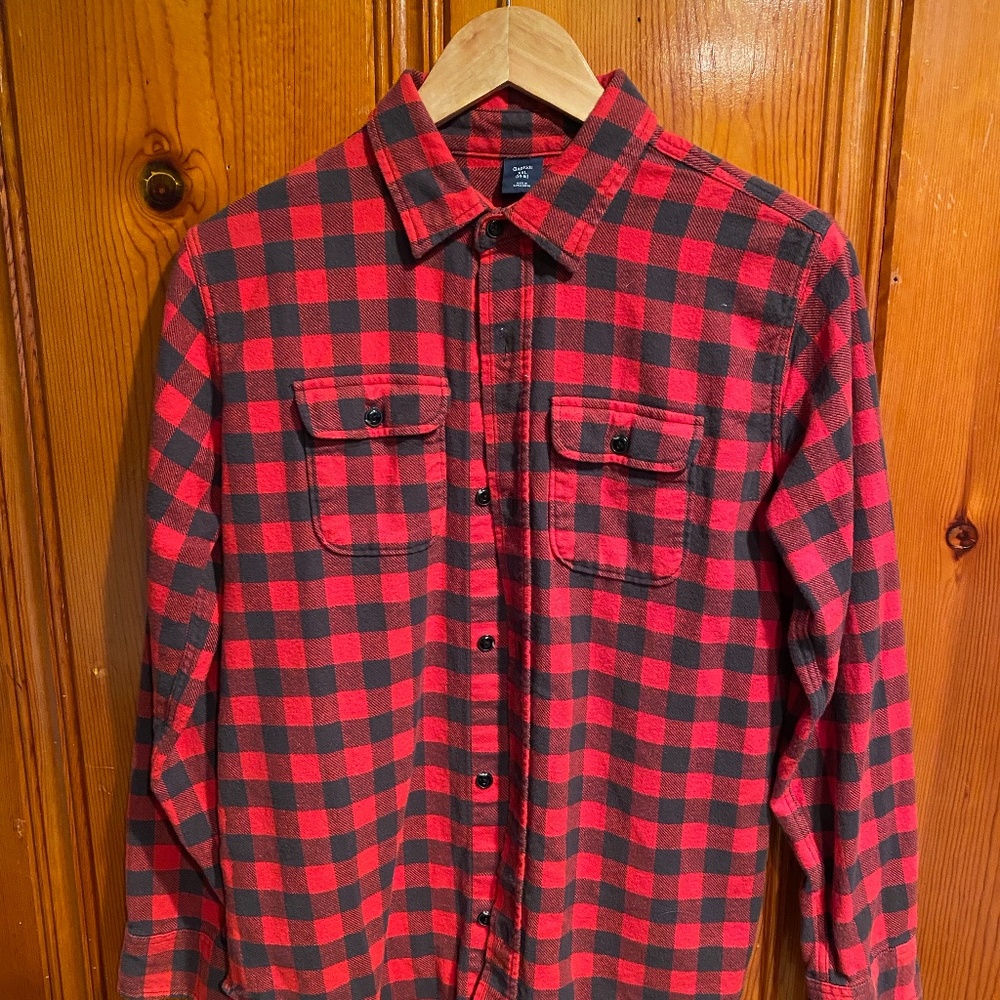 Gap Kids Red Plaid Flannel Shirt